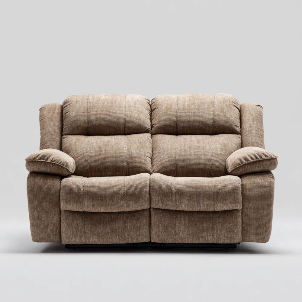 Canapé Deux Places Tissu 150x90x100 cm - Beige - Design Moderne