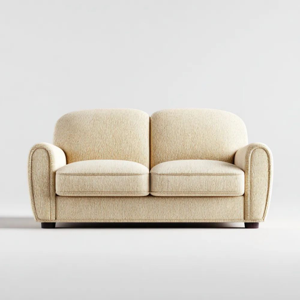 Canapé deux places 140x80x85 cm - Crème - Design Moderne