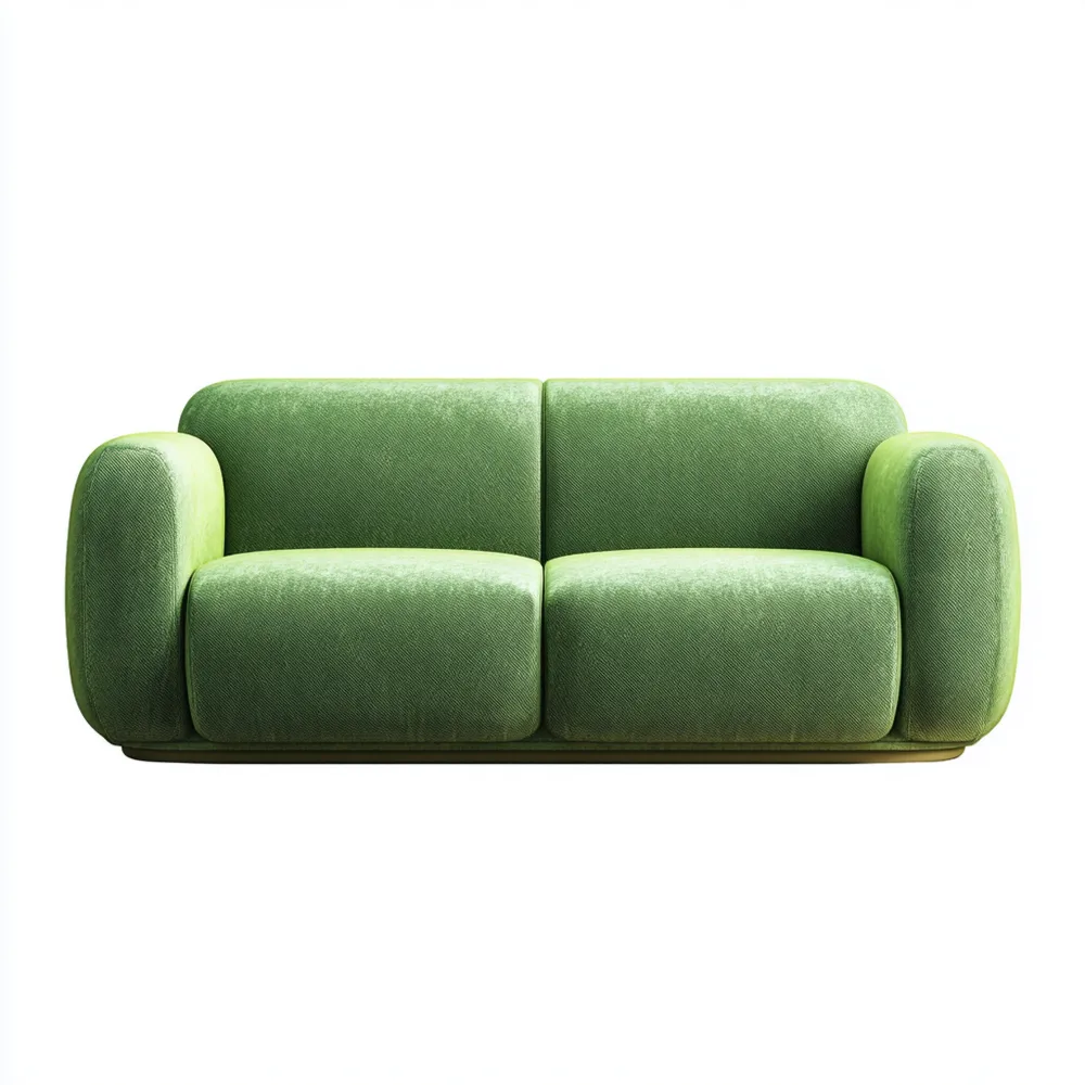 2-Sitzer-Sofa Samt 180x90x75 cm – Grün – Modernes Design