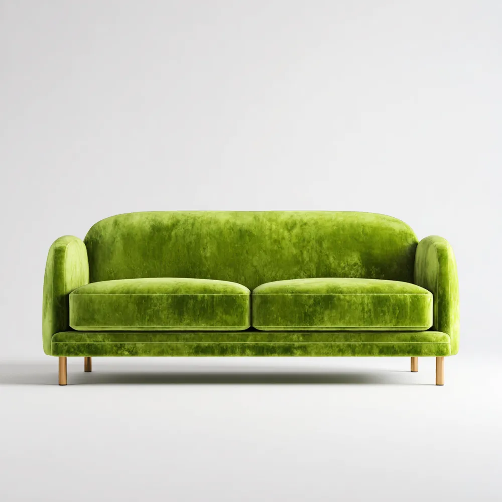 2-Sitzer-Sofa Samt 180x90x85 cm – Grün – Modernes Design