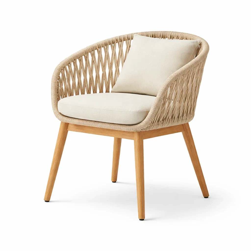 Sillon exterior de ratan con cojines-homewarda