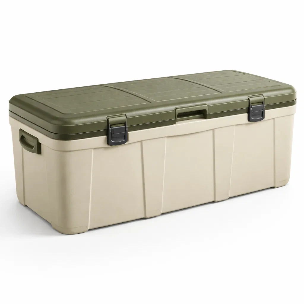 Caja de almacenamiento exterior grande color beige-modurni