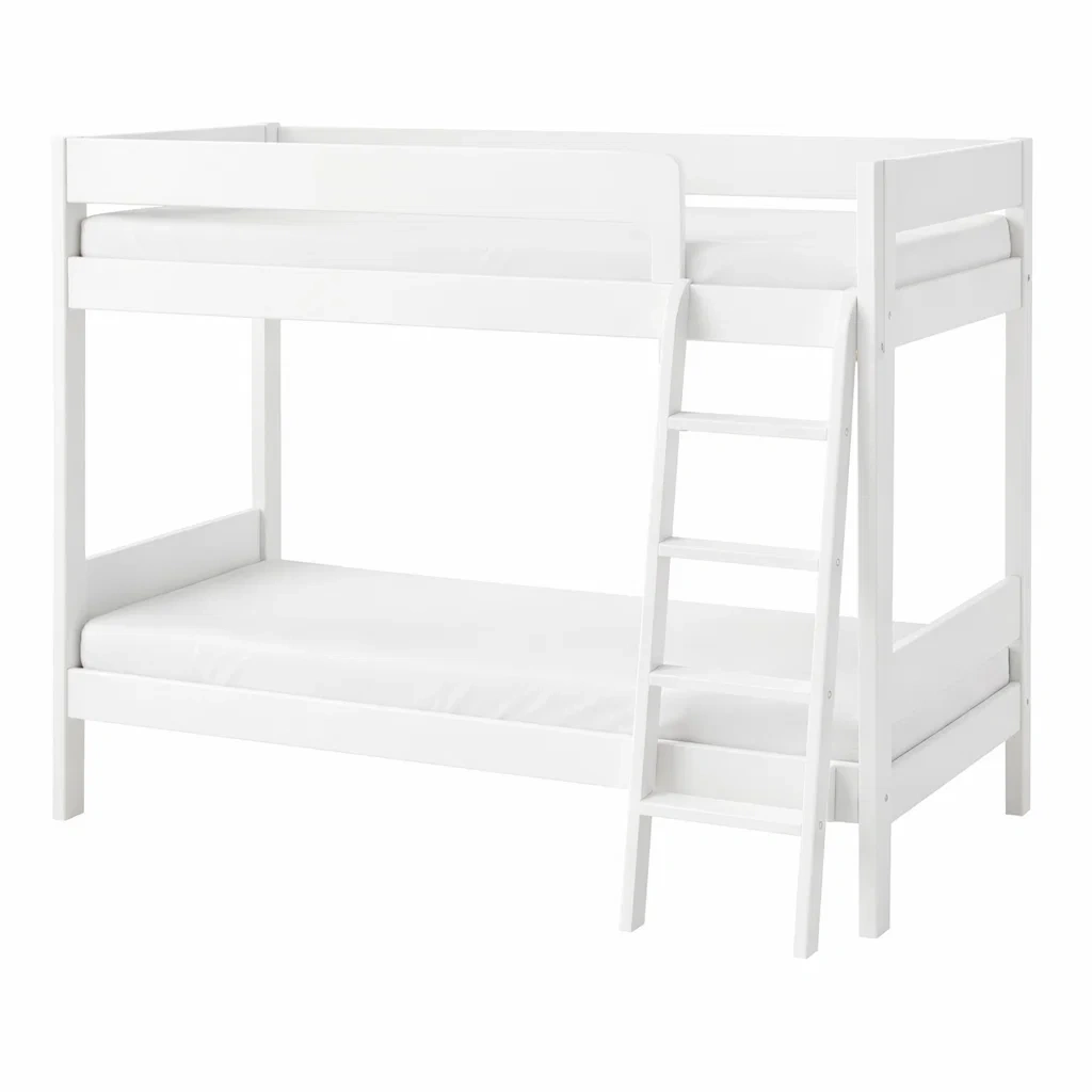 Litera clasica blanca de madera-modurni