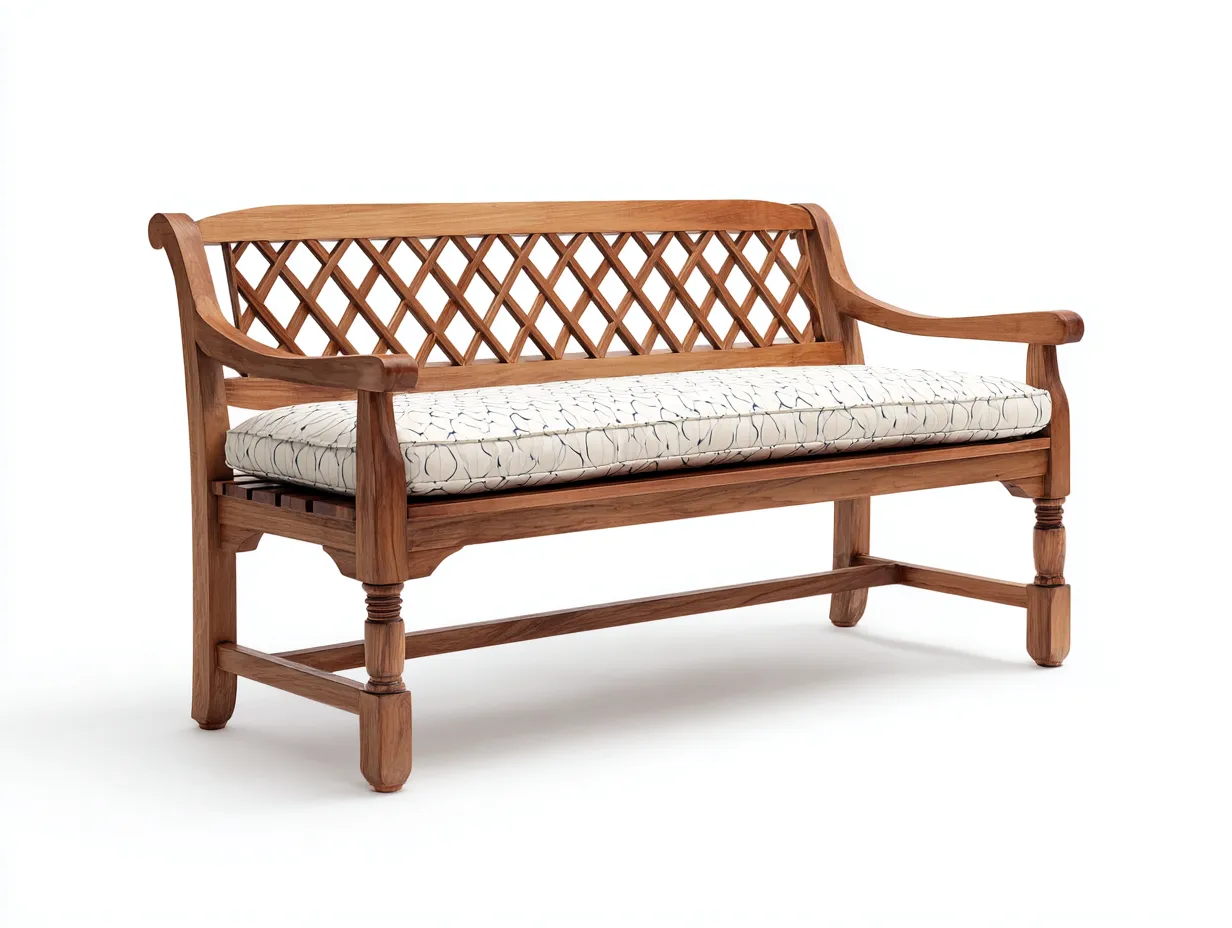 Panca da giardino - Legno massello - 150x58x94 cm - Legno naturale - Stile classico decorativo-Nookyard