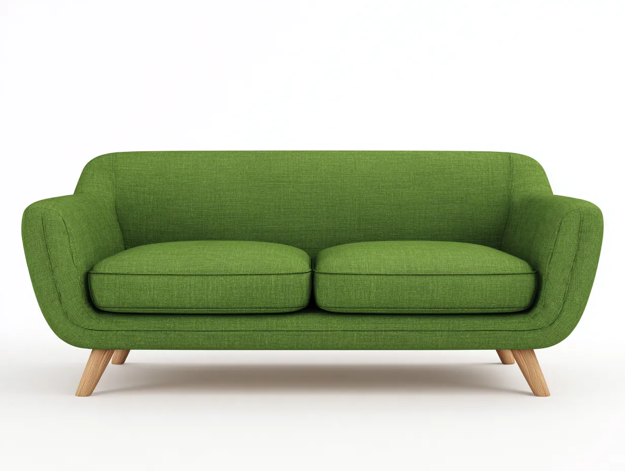 Divano a due posti - Tessuto-Legno - 175x90x82 cm - Verde - Stile nordico-Nookyard