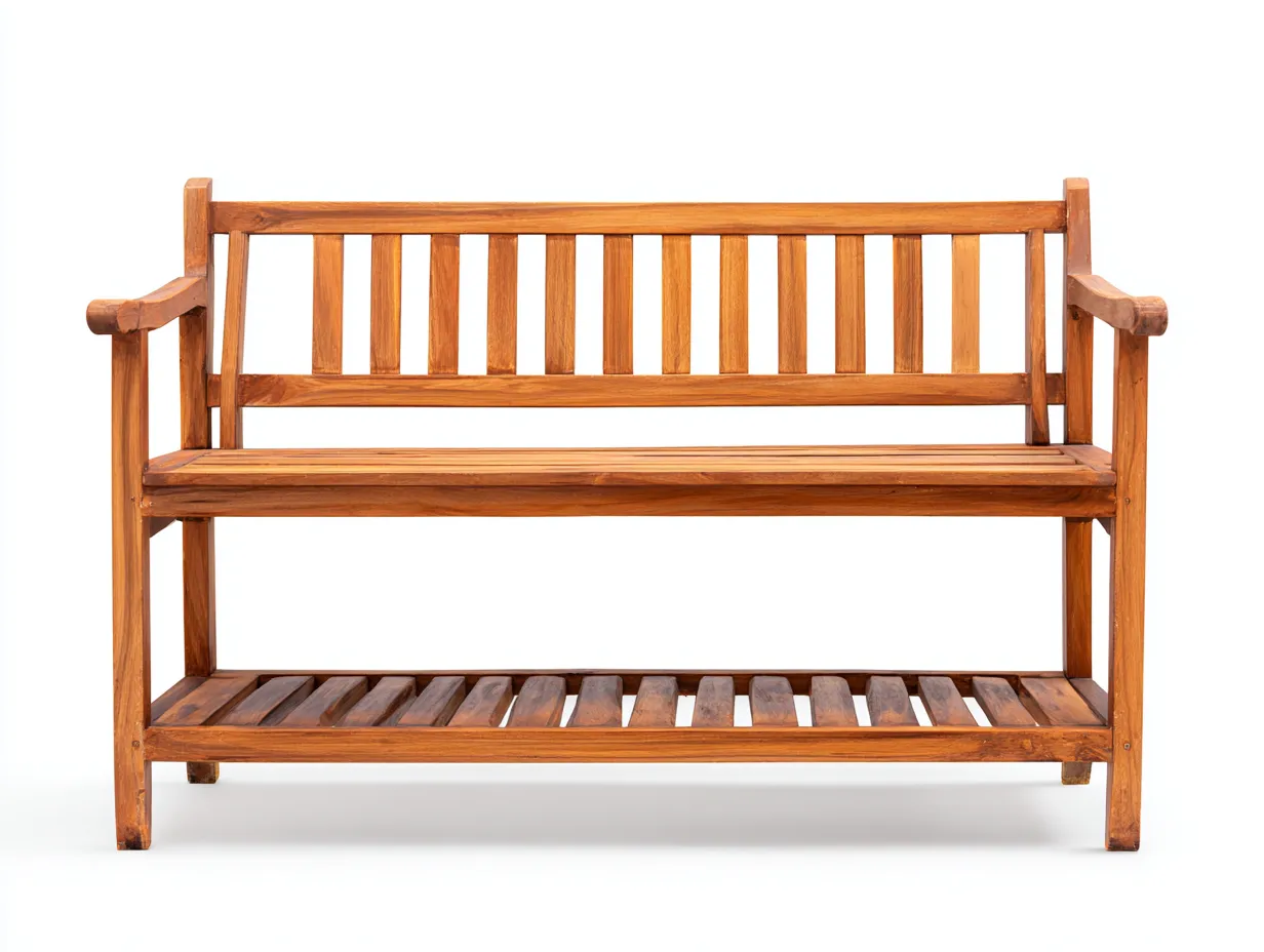 Panca da giardino - Legno massello - 130x55x90 cm - Legno naturale - Stile classico funzionale-Nookyard