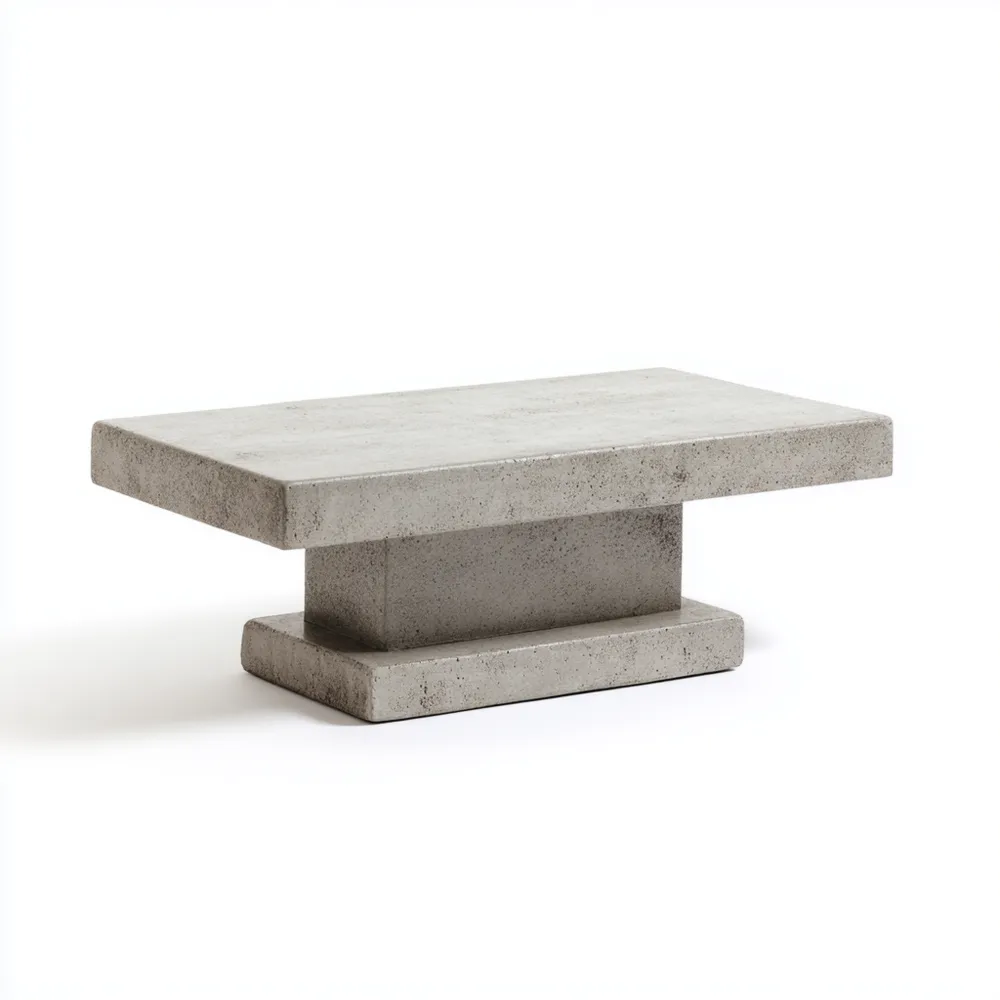 Couchtisch aus Beton 120x60x40 cm – Grau – Modernes Design