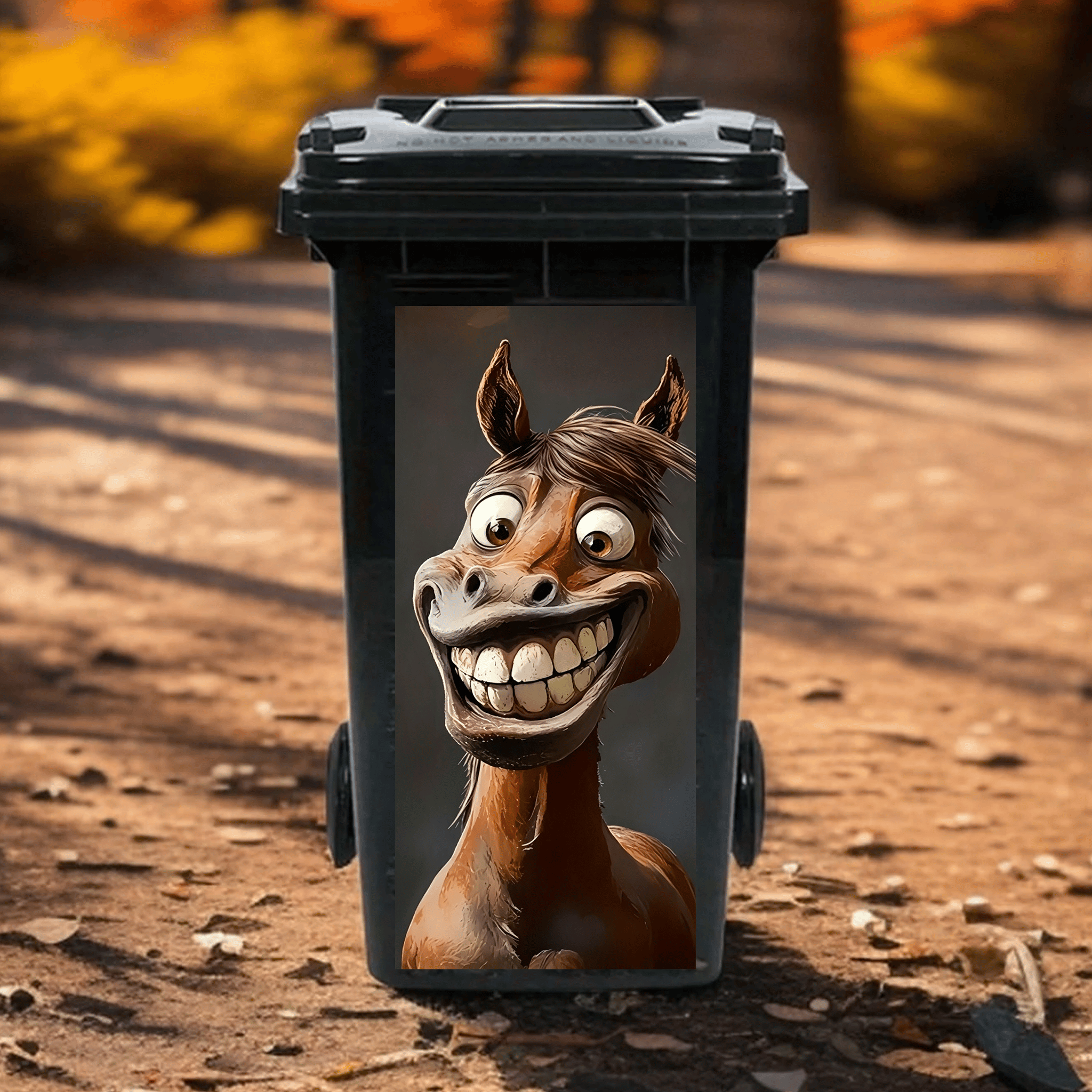 Creative Trash Can Sticker with Colourful Cartoon✨