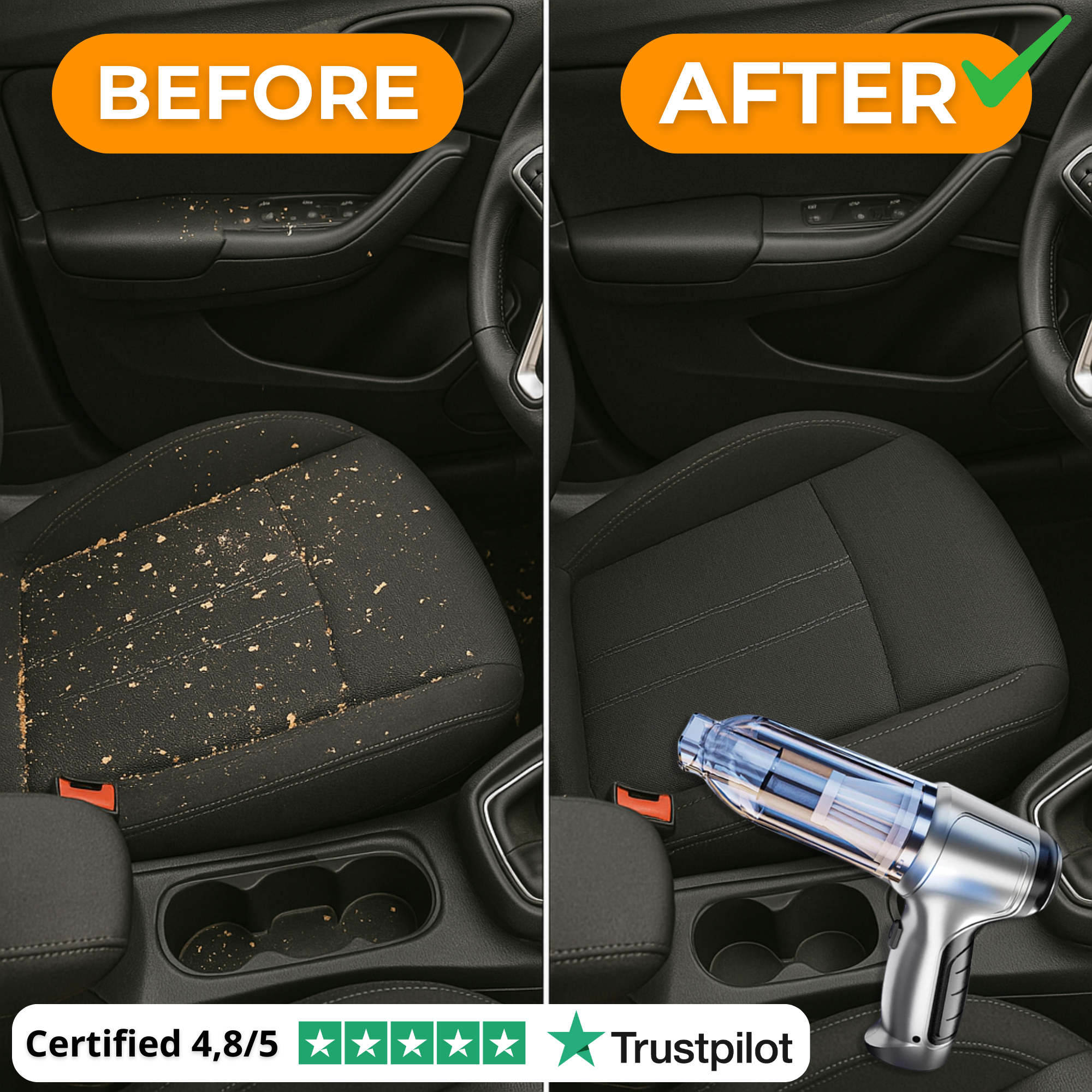 Mini Handheld Cordless Car Vacuum Clean