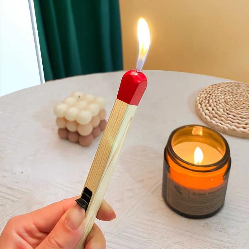 Wooden Match Design Pocket Lighter