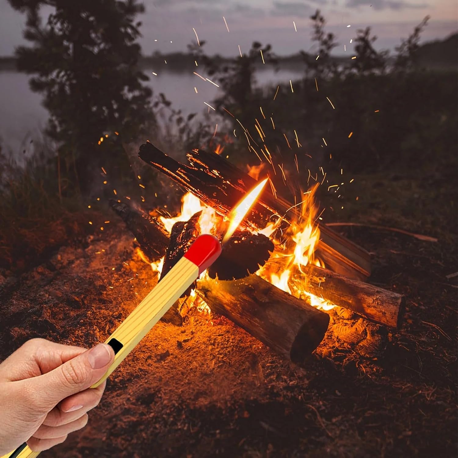Wooden Match Design Pocket Lighter