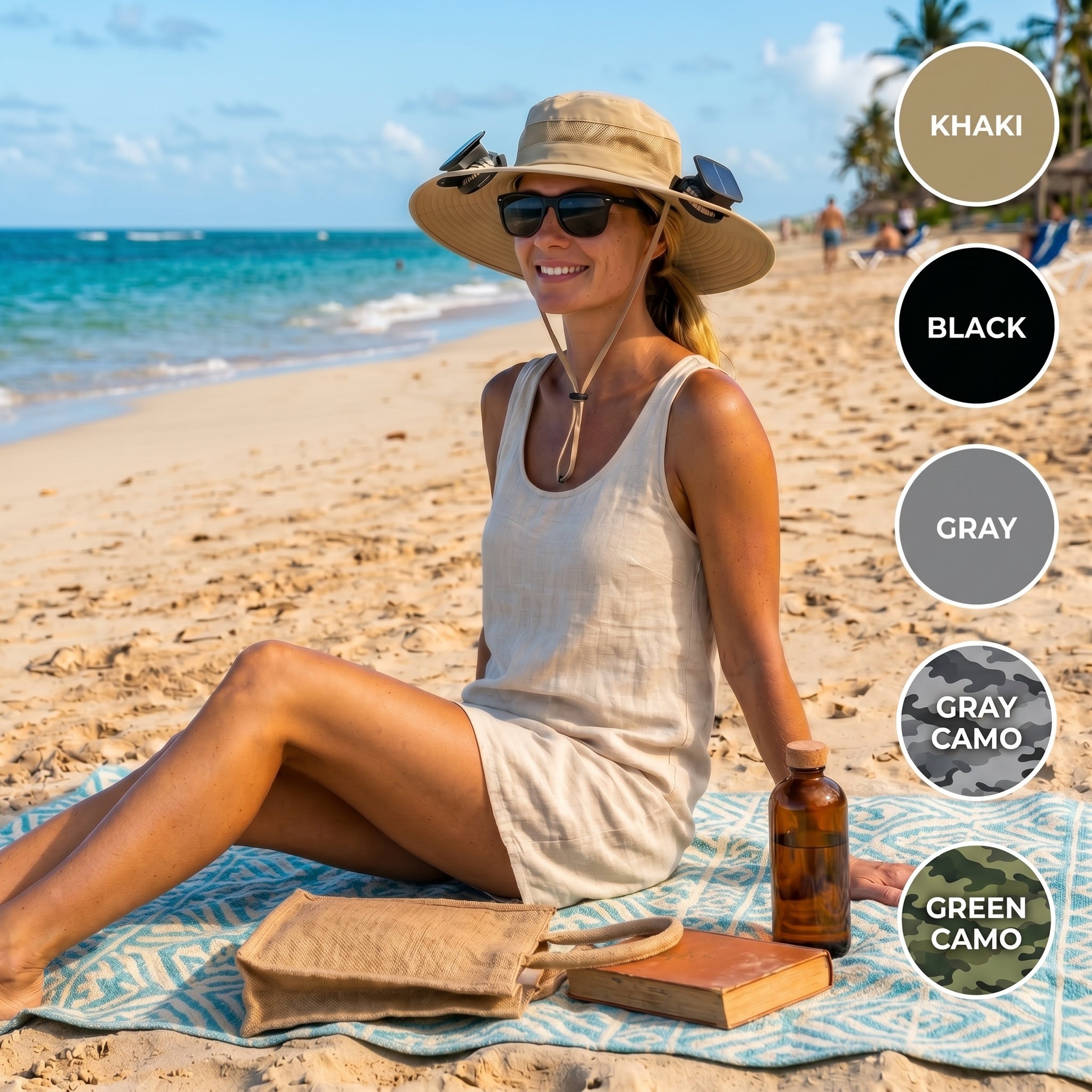 Solar-Powered Cooling Fan Hat
