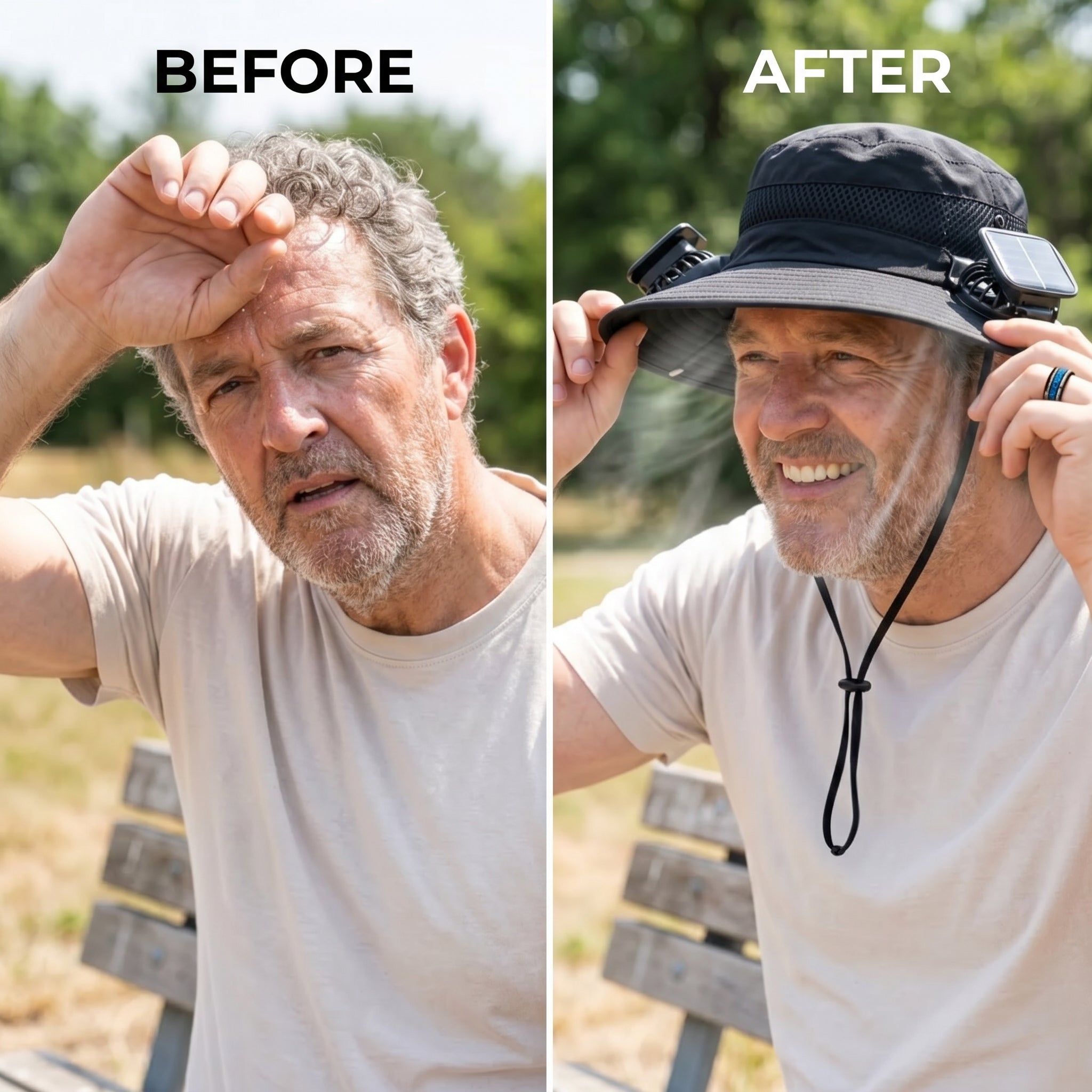 Solar-Powered Cooling Fan Hat