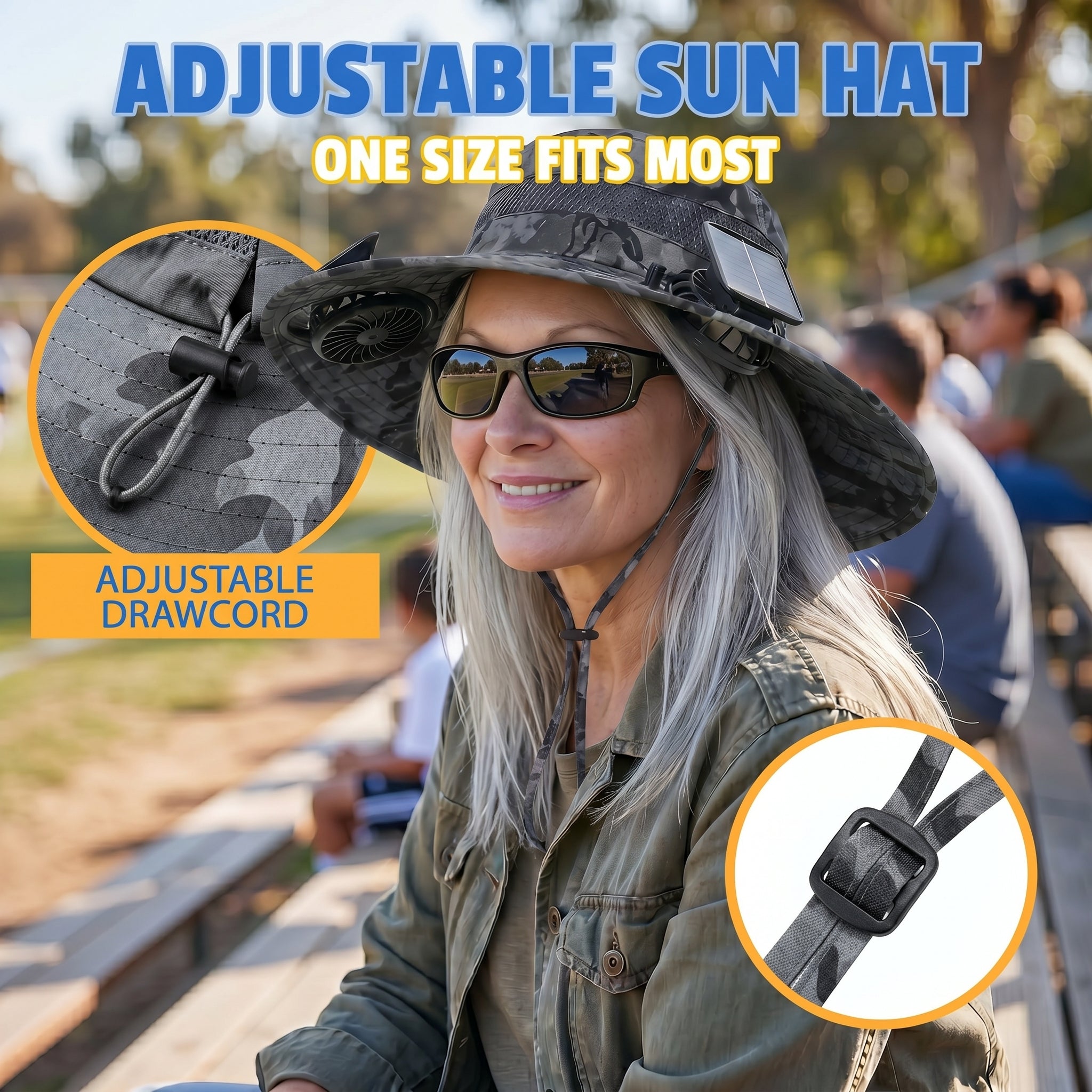 Solar-Powered Cooling Fan Hat