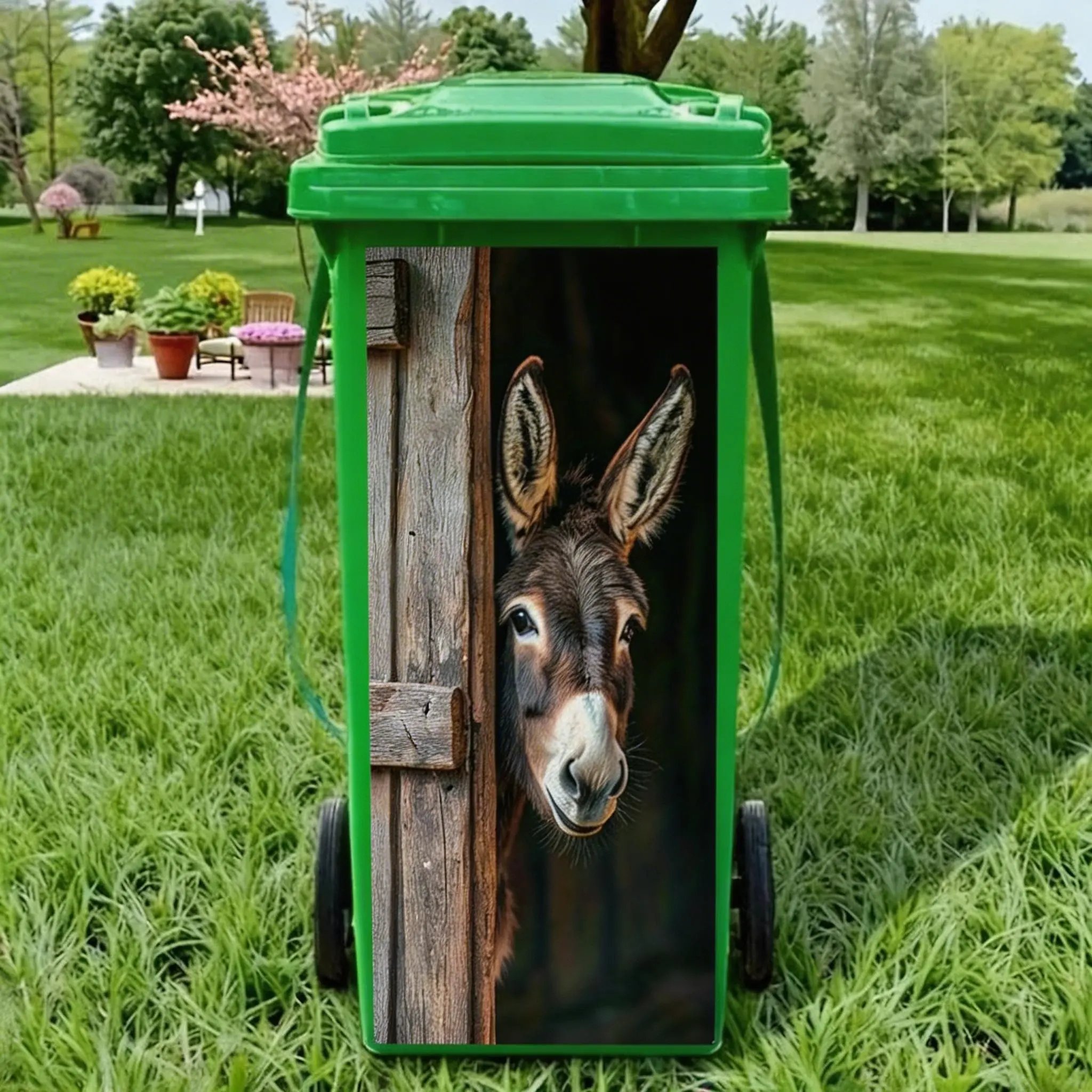 Creative Trash Can Sticker with Colourful Cartoon✨