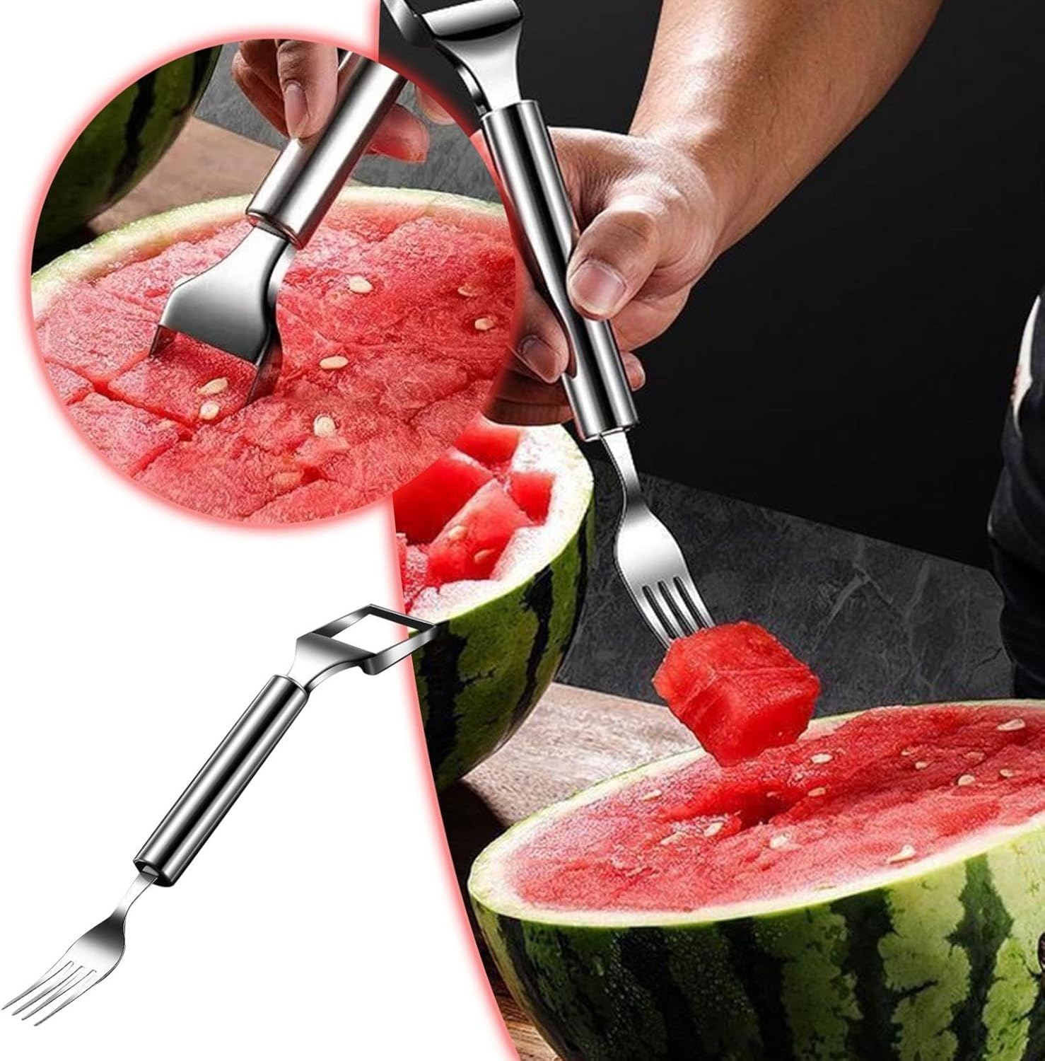 🍉Upgraded Watermelon Fork Slicer Cutter Tool