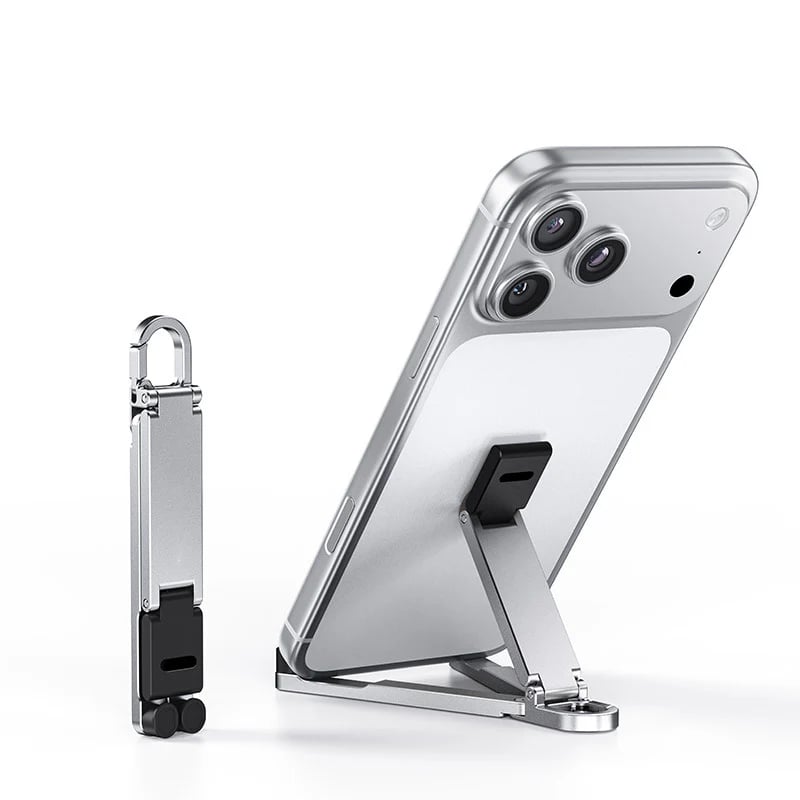 Mini Aluminum Phone Stand Keychain Foldable Desktop Holder