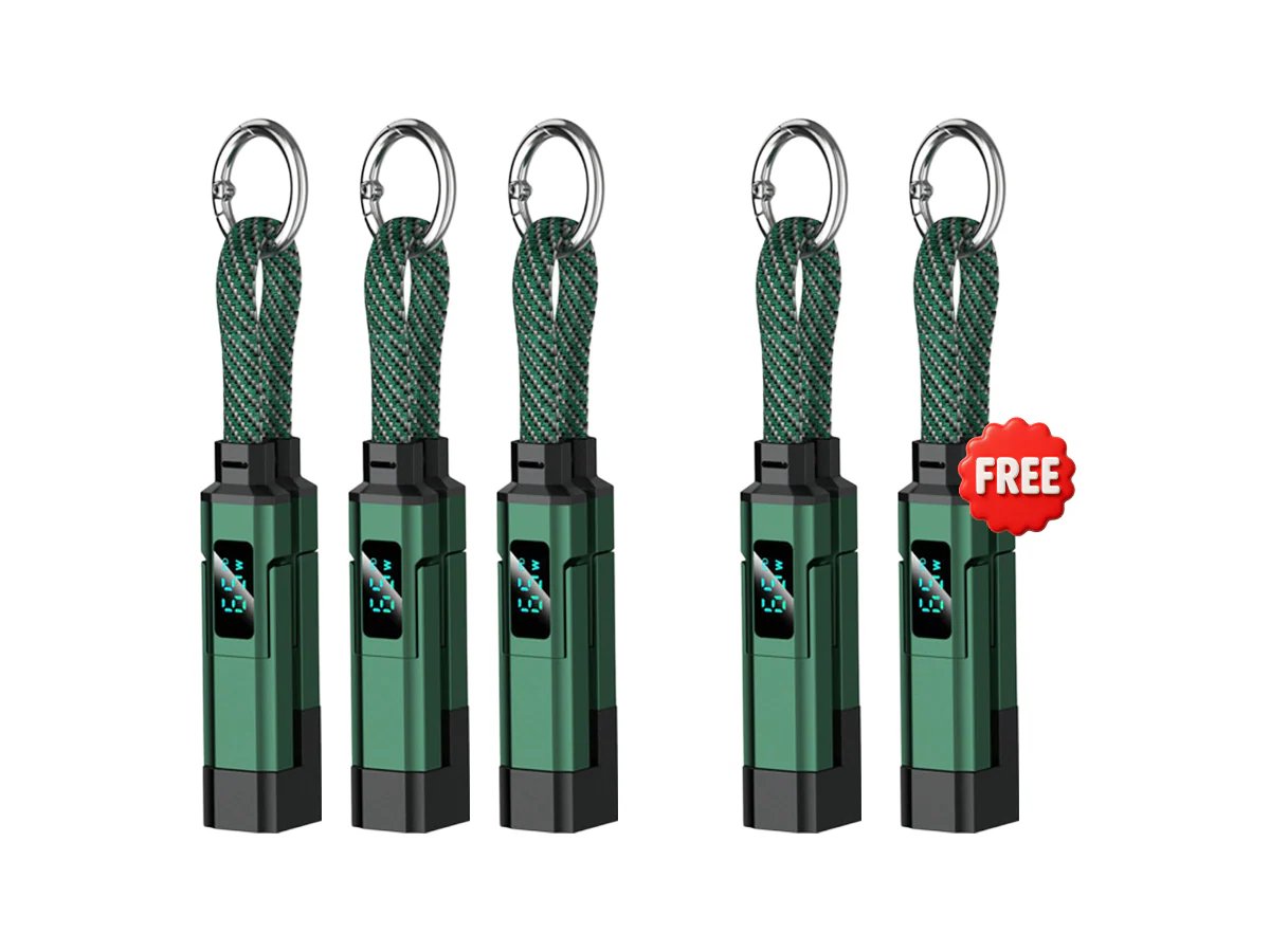 ⏰️Limited Time Flash Sale 🔥4-in-1 Digital Display Keychain Charging Cable