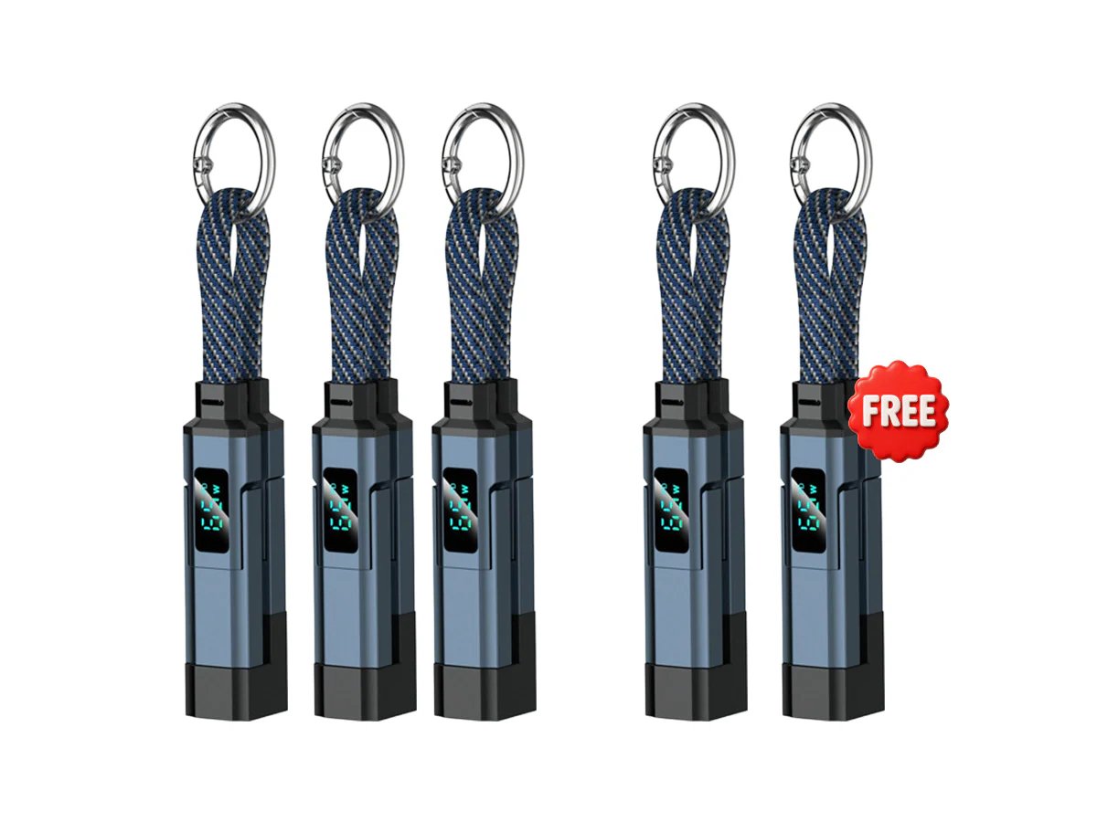 ⏰️Limited Time Flash Sale 🔥4-in-1 Digital Display Keychain Charging Cable