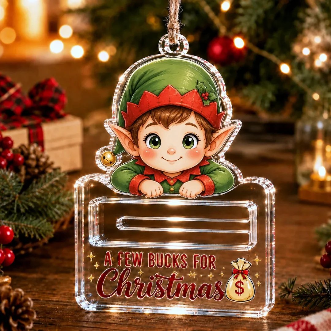 🔥Last Day 50% OFF - 🎄A Few Bucks For ChristmasTM Crystal Acrylic Money Holder Ornament