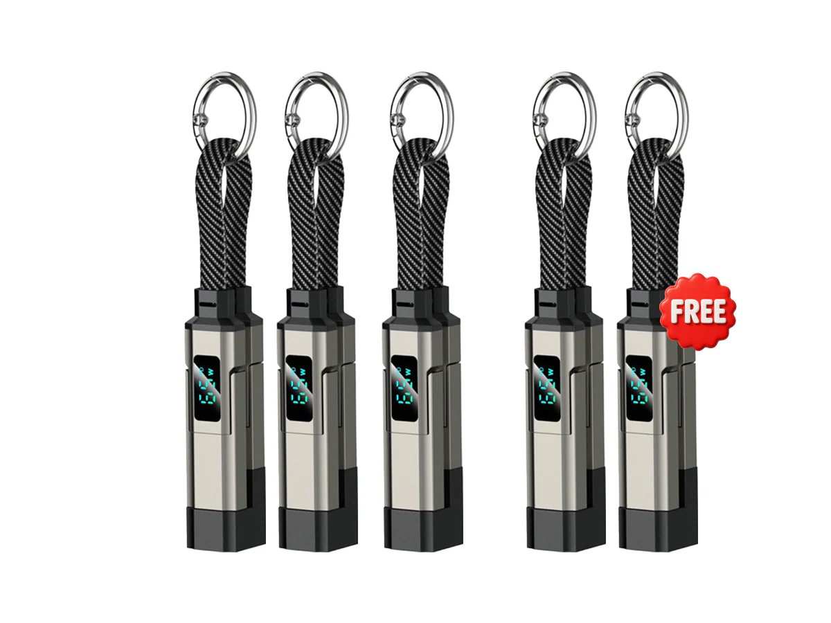 ⏰️Limited Time Flash Sale 🔥4-in-1 Digital Display Keychain Charging Cable