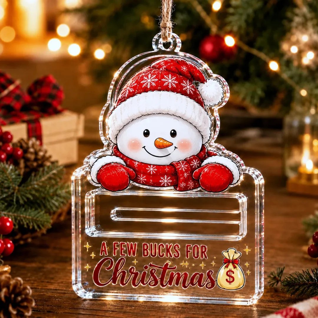 🔥Last Day 50% OFF - 🎄A Few Bucks For ChristmasTM Crystal Acrylic Money Holder Ornament