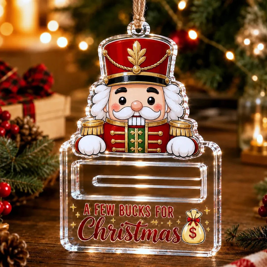 🔥Last Day 50% OFF - 🎄A Few Bucks For ChristmasTM Crystal Acrylic Money Holder Ornament