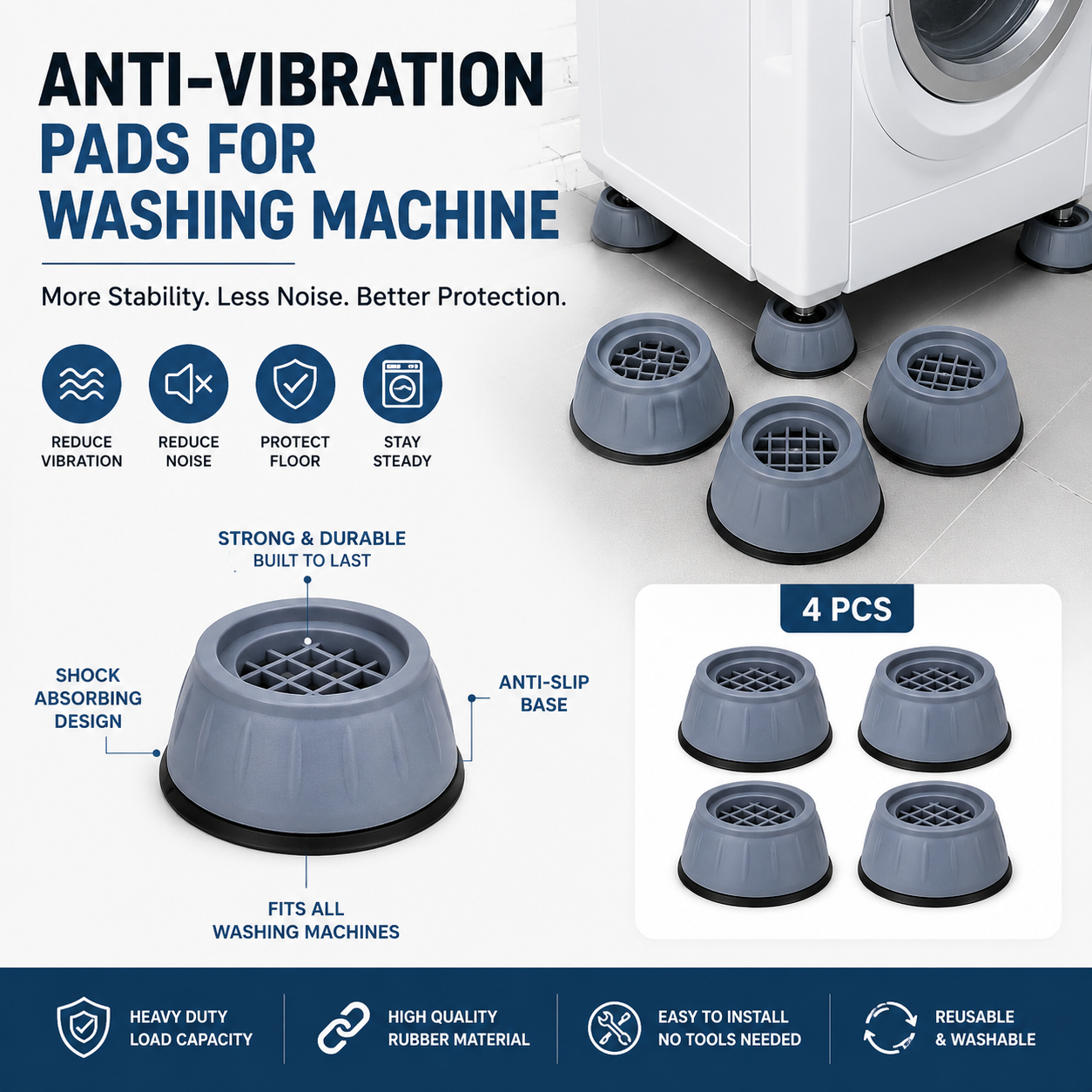 Anti-Vibration Pads For Washing Machine 