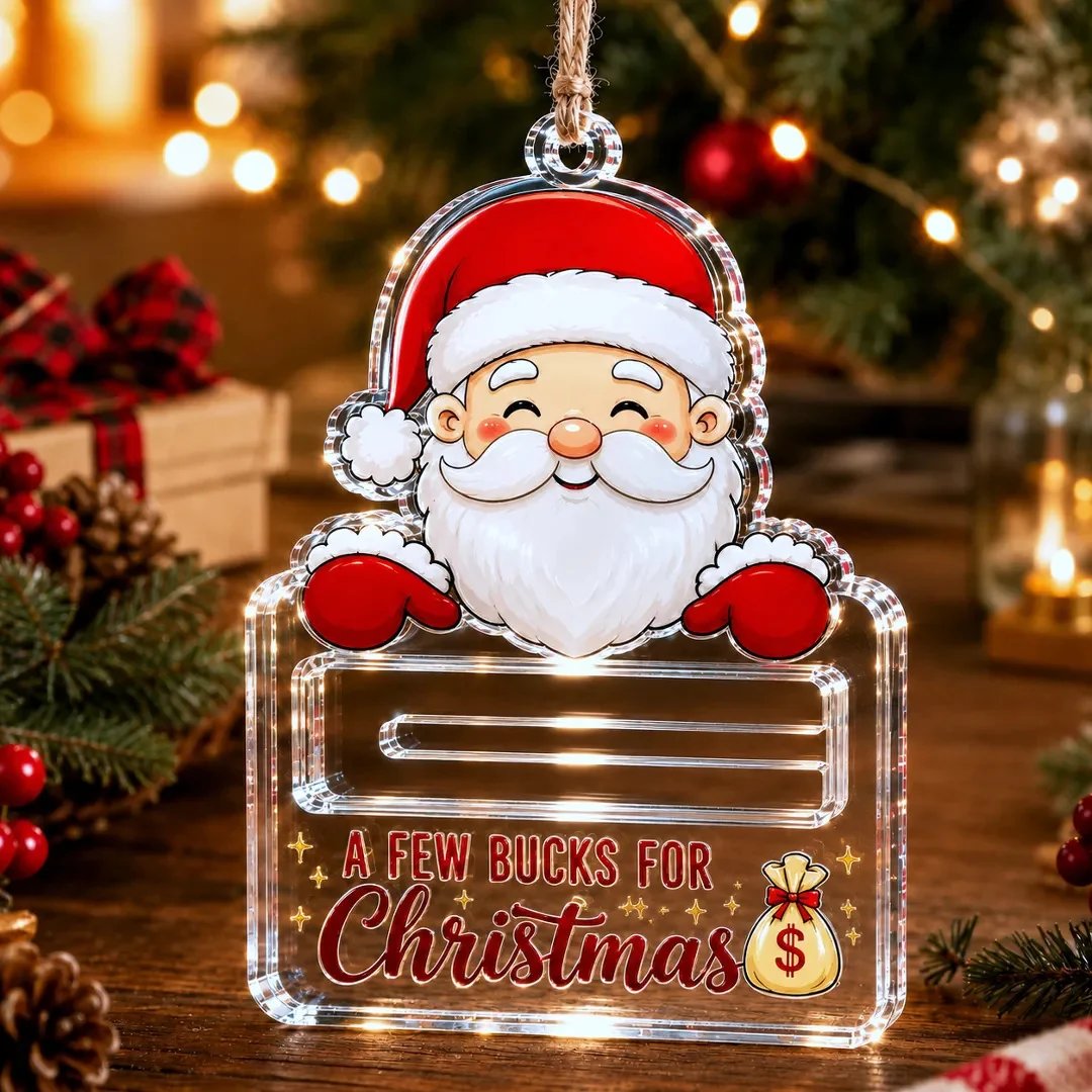 🔥Last Day 50% OFF - 🎄A Few Bucks For ChristmasTM Crystal Acrylic Money Holder Ornament