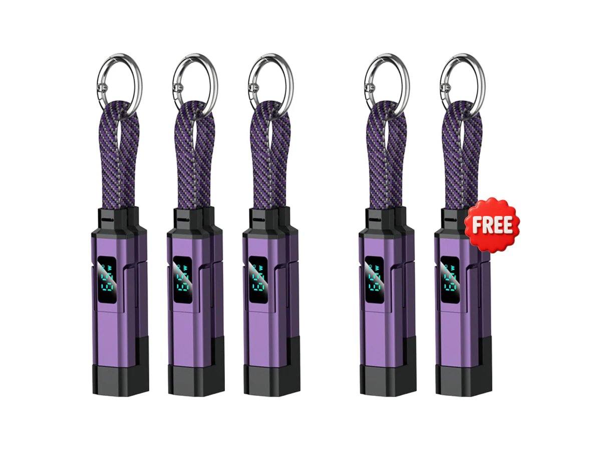 ⏰️Limited Time Flash Sale 🔥4-in-1 Digital Display Keychain Charging Cable