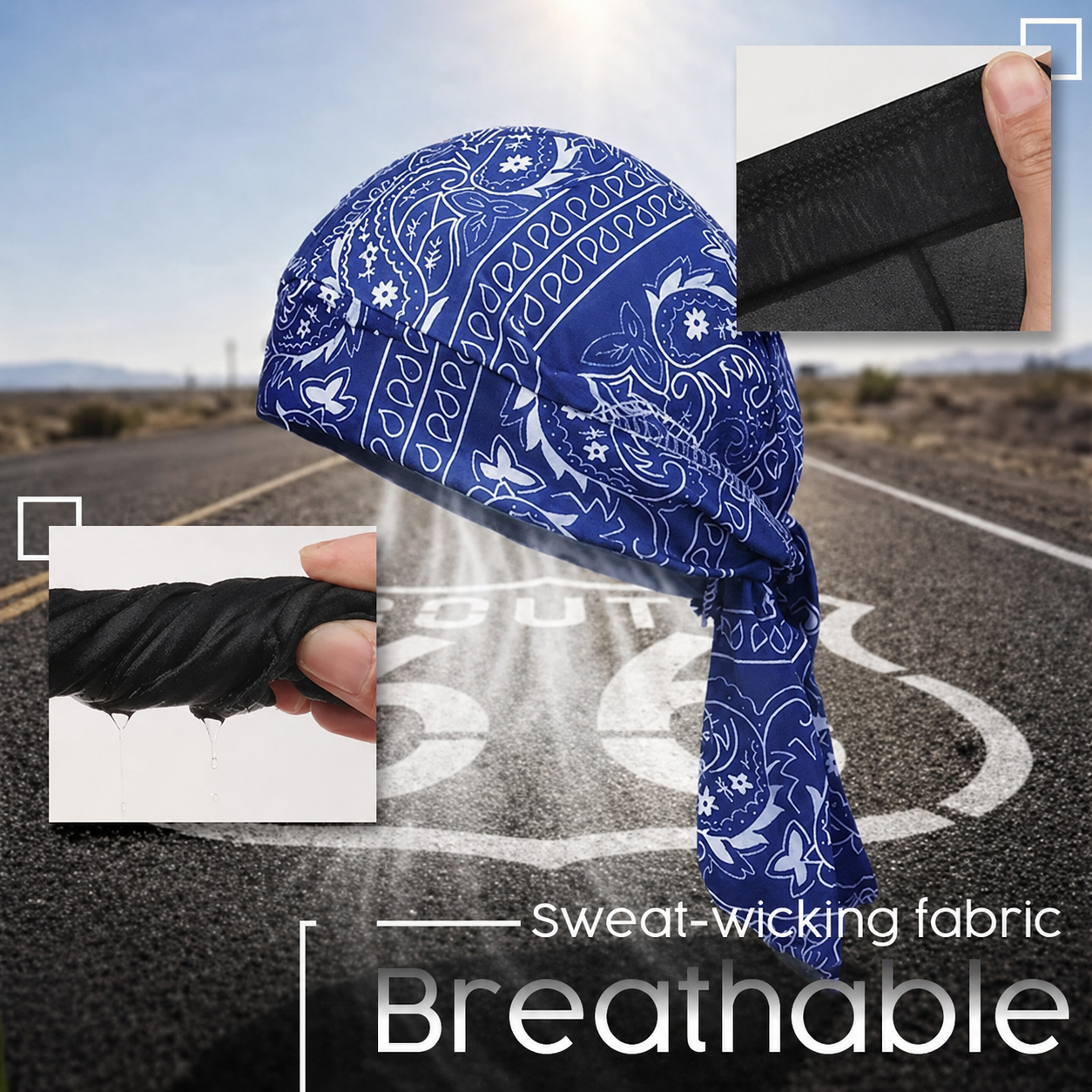 Outdoor Paisley Cooling Headscarf Cap