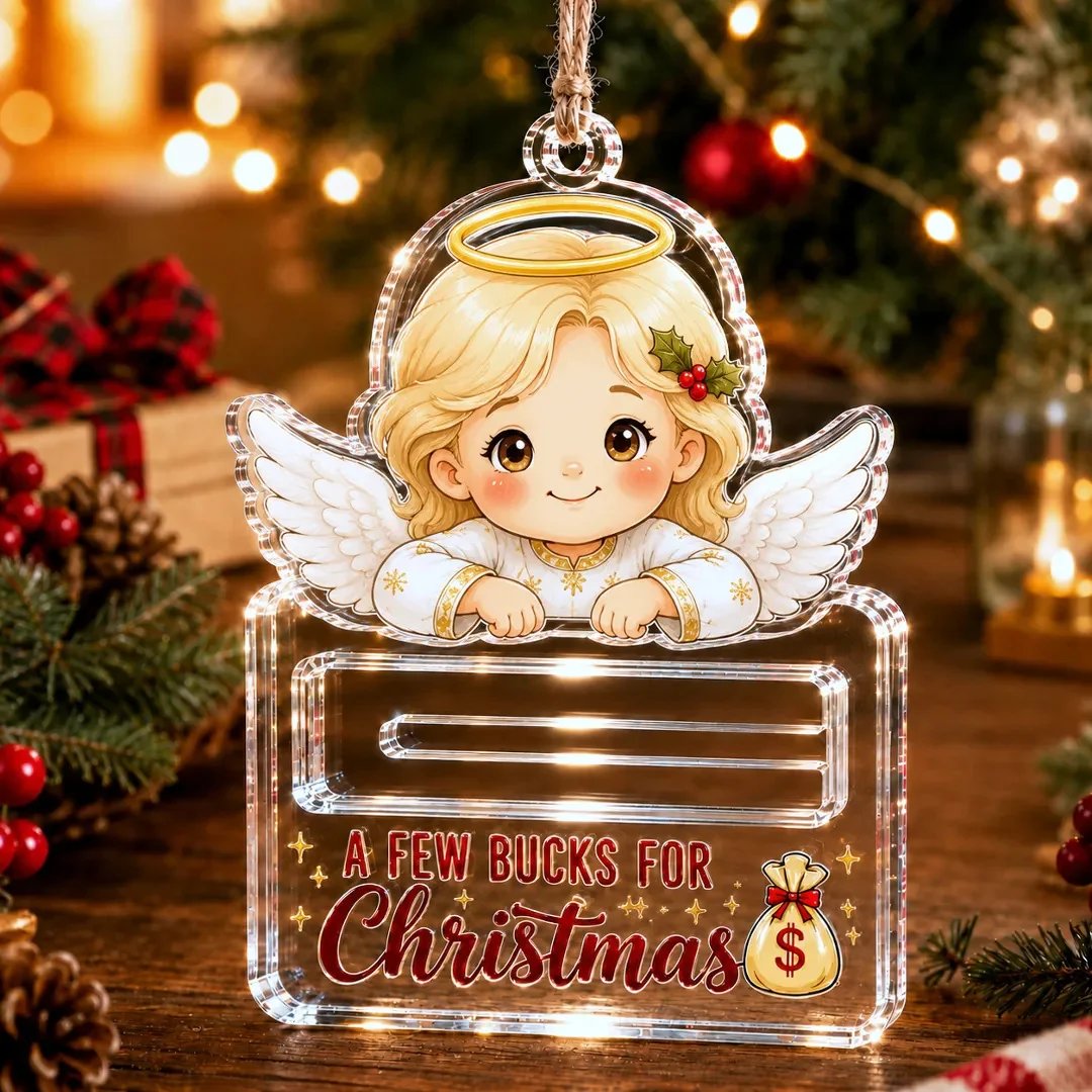 🔥Last Day 50% OFF - 🎄A Few Bucks For ChristmasTM Crystal Acrylic Money Holder Ornament