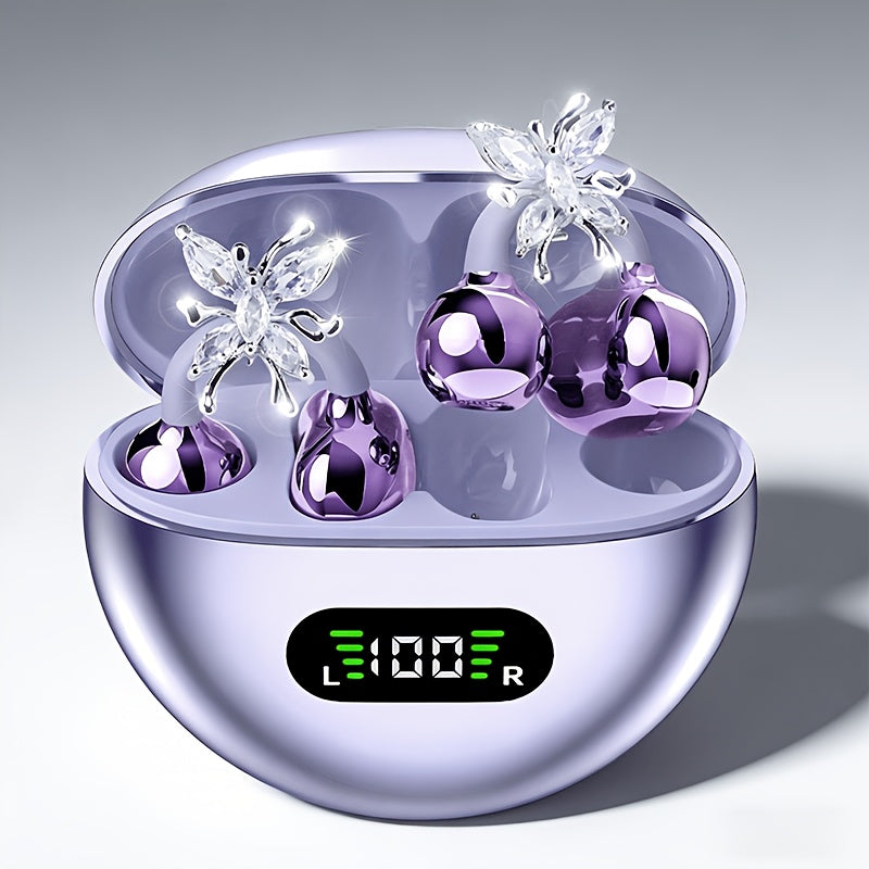 🦋Open-Ear Clip-On Earbuds with Butterfly Charm