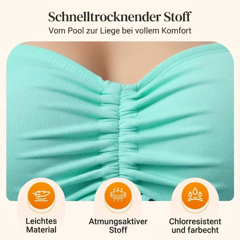 🔥LETZTER TAG SALE⚡50K+ VERKAUFT!👙Separables Badeoutfit: Trägertop & Badehose 🏖️