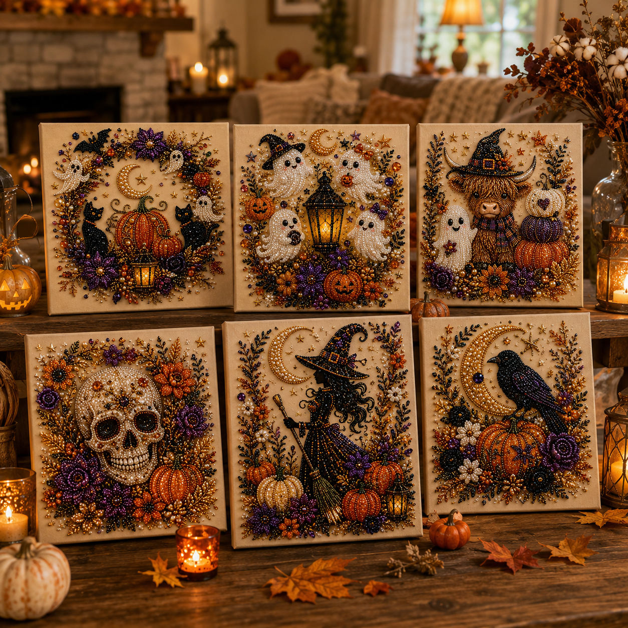 👻✨ Halloween Pearl Art DIY Kit – Turn Tiny Pearls into Spooky-Cute Magic
