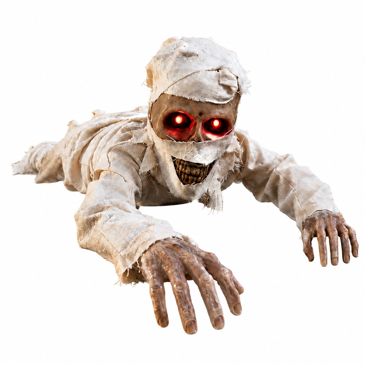 🔥 49% Off&Free Shipping Halloween Early Bird Special]-Sound-Activated Animated Crawling Mummy with Glowing Red Eyes