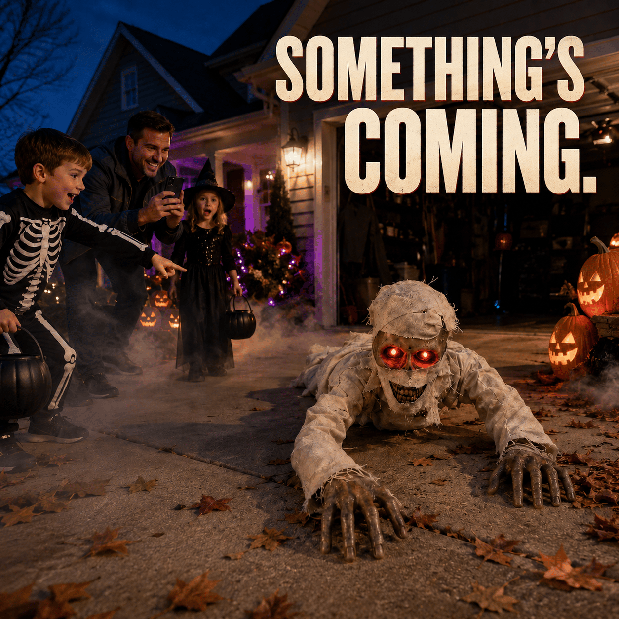 🔥 49% Off&Free Shipping Halloween Early Bird Special]-Sound-Activated Animated Crawling Mummy with Glowing Red Eyes