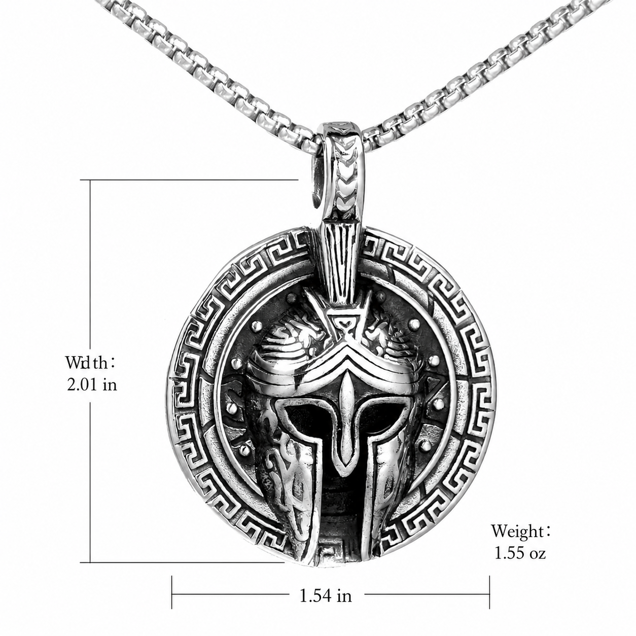 Spartan Helmet Necklace for Men – Greek Warrior Pendant（Free Shipping）