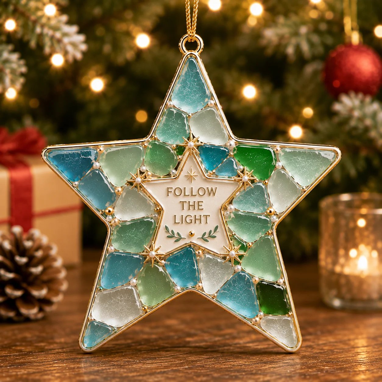 🏆Limited Time Sale 50% OFF🎄🌊Sea Glass Christmas Blessing Ornaments