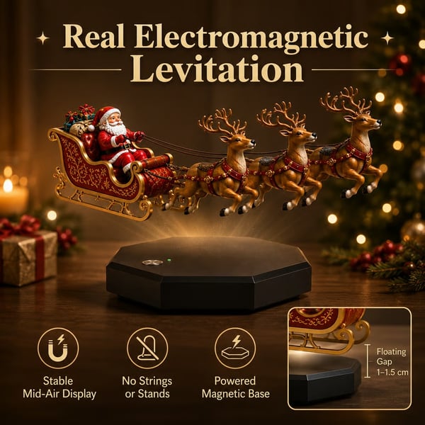 🎅 Santa’s Flying Sleigh with Magnetic Levitation