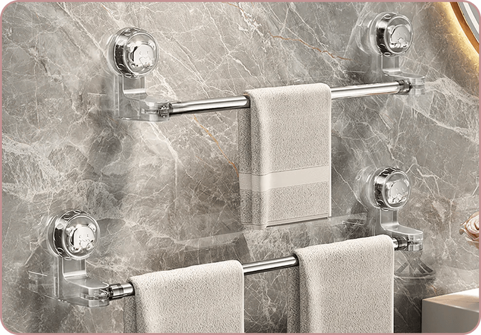 Adjustable Suction Cup Towel Bar