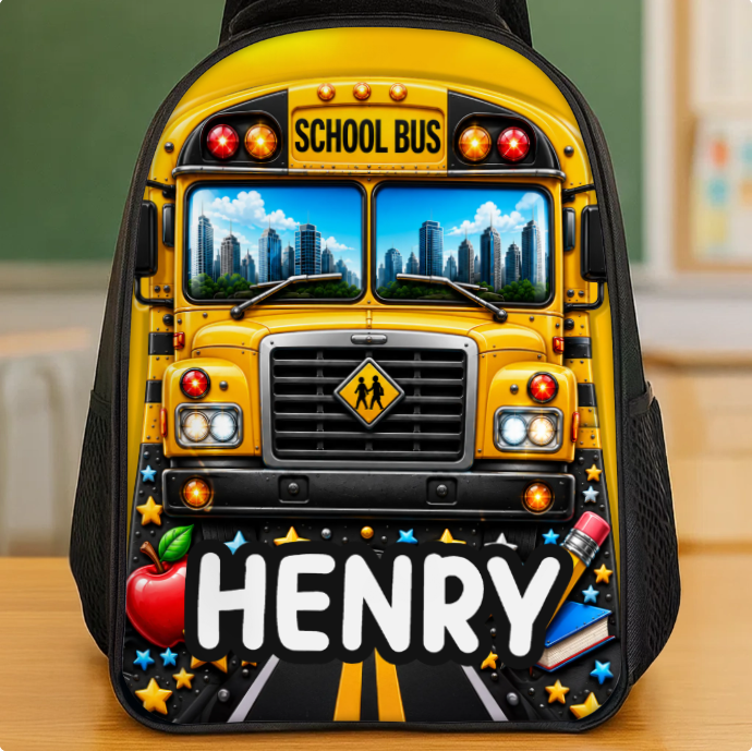 Custom Kids Front Printed Backpack - Personalized Back To School Gifts For Kids - Ready To Roll