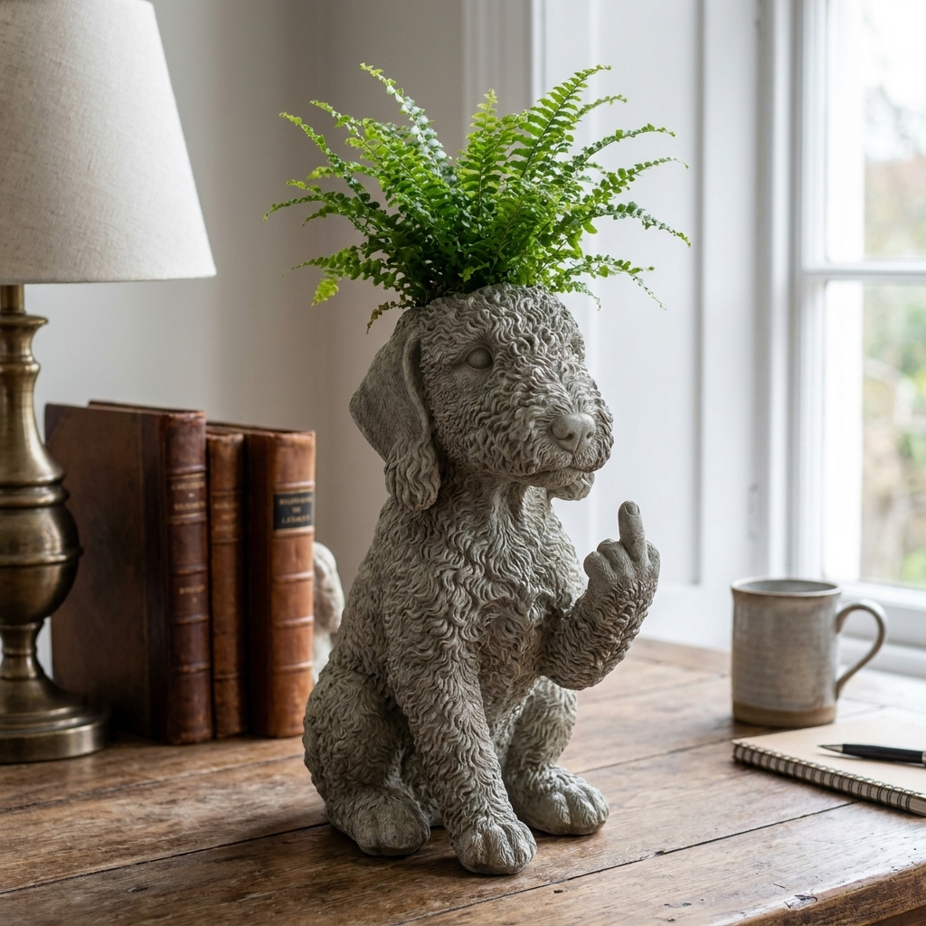 Bedlington Terrier Planter — Instantly Infuse Your Plants with Personality