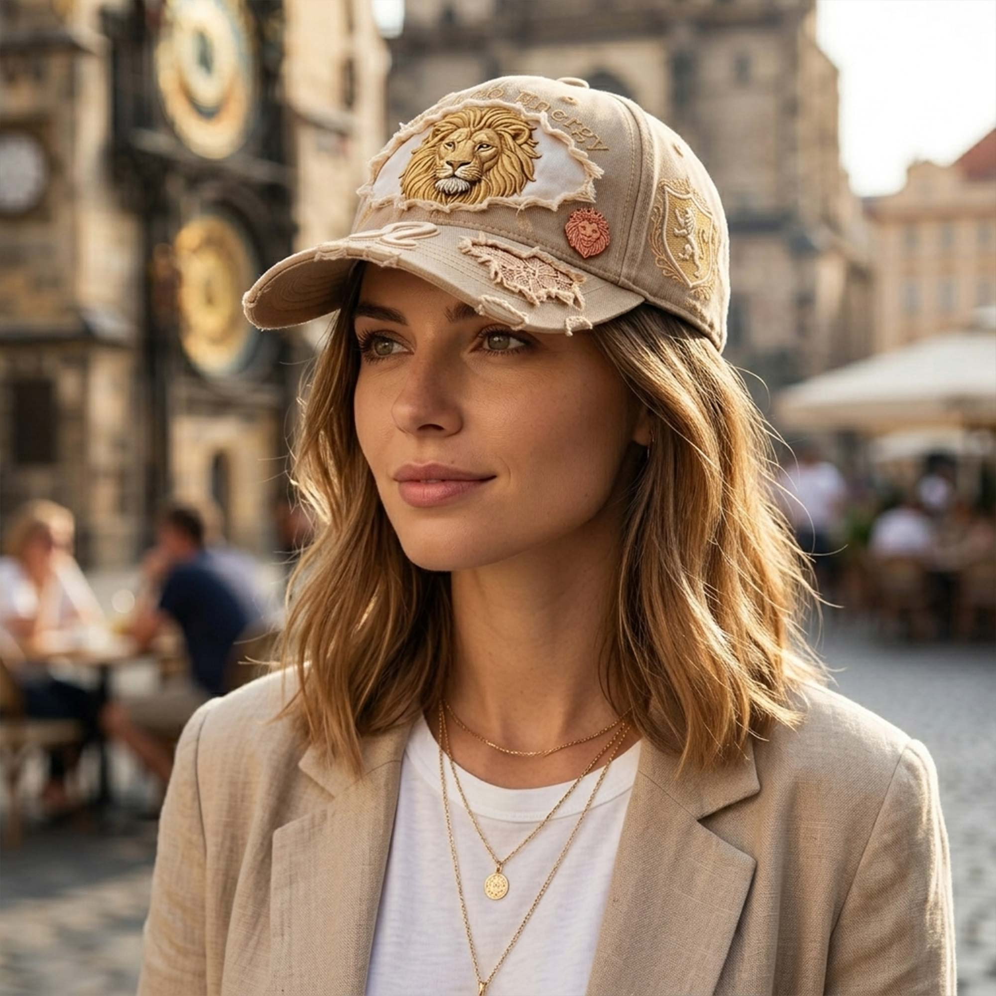 Vintage Distressed Big Leo Energy Lion Embroidery Baseball Cap