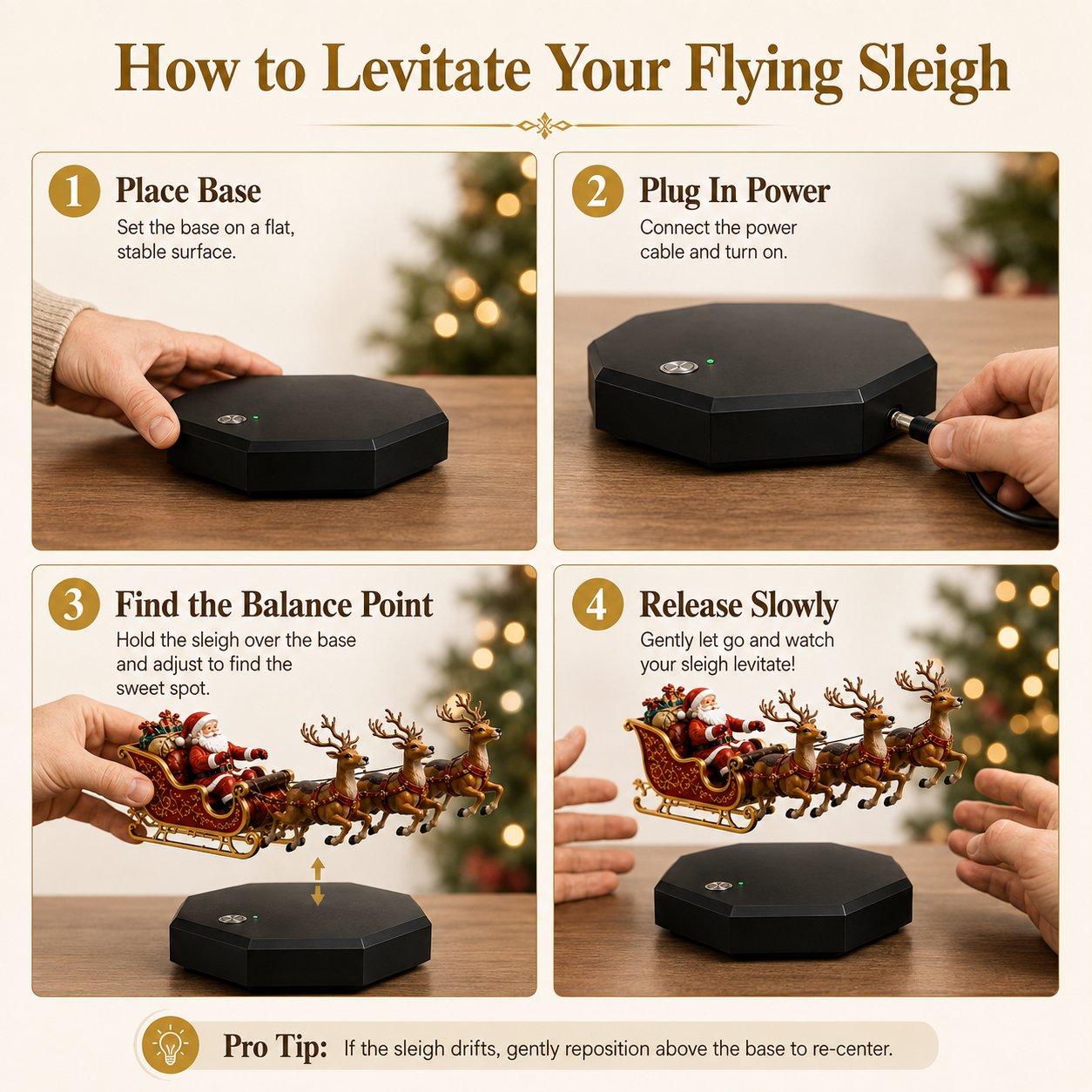 🎅 Santa’s Flying Sleigh with Magnetic Levitation