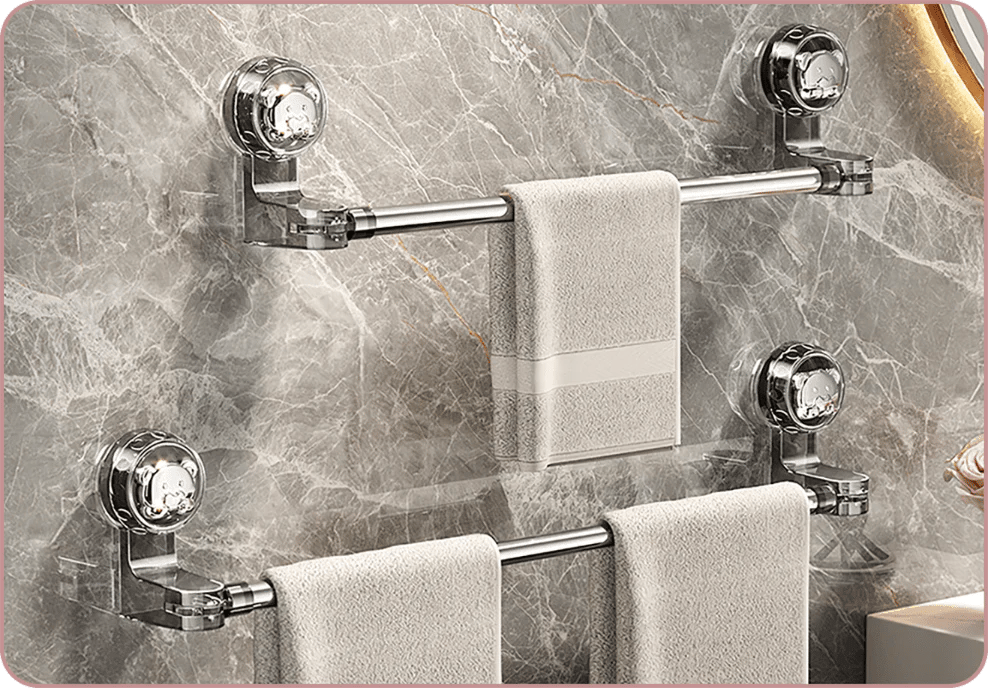 Adjustable Suction Cup Towel Bar