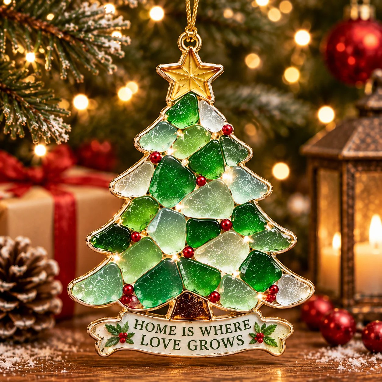 🏆Limited Time Sale 50% OFF🎄🌊Sea Glass Christmas Blessing Ornaments