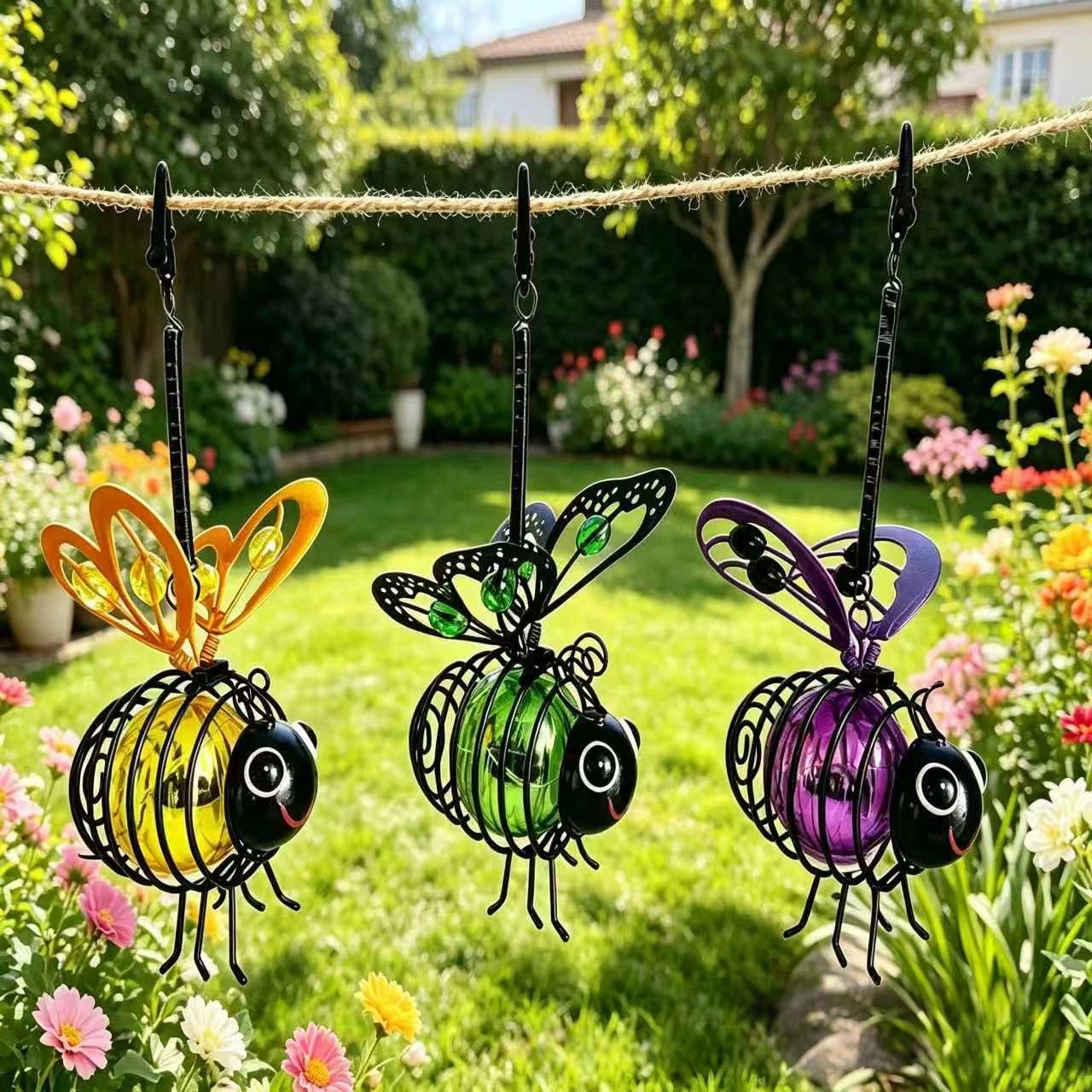🌙🍃 HOT SALE 50% OFF! Hanging Solar Bee Light – Warm Amber Glow, Flicker-Free, Perfect for Garden Parties, Camping, or Kids’ Rooms – Spread Joy Day and Night 🌞🌜