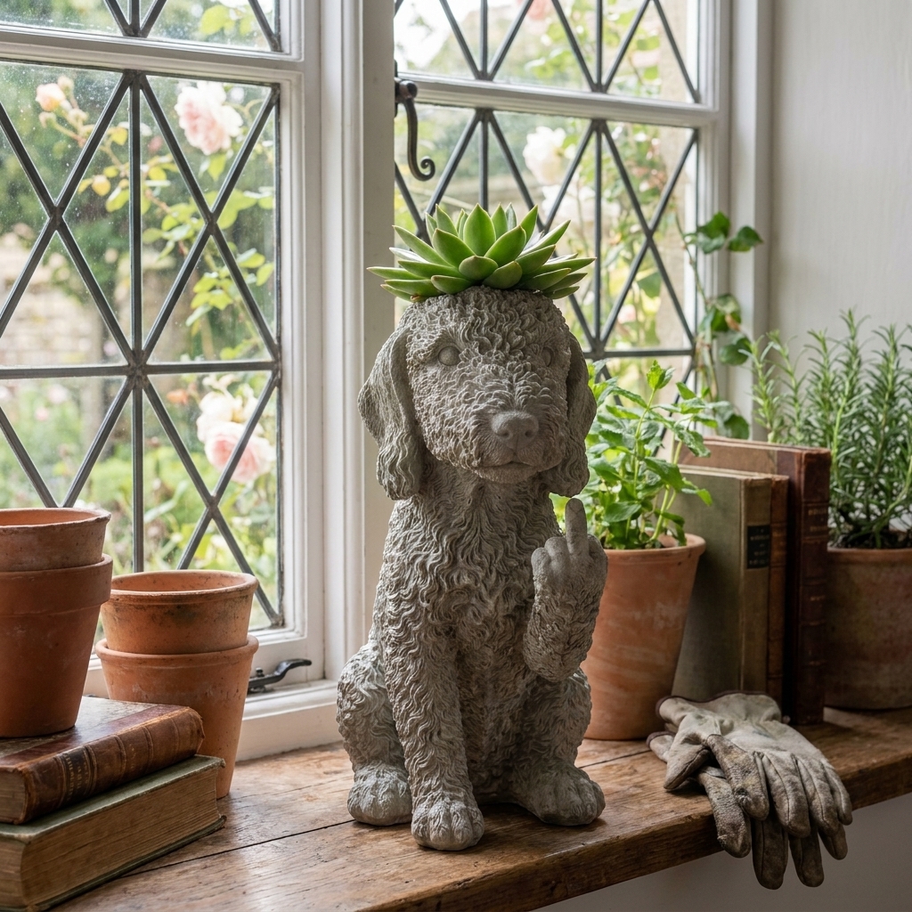 Bedlington Terrier Planter — Instantly Infuse Your Plants with Personality