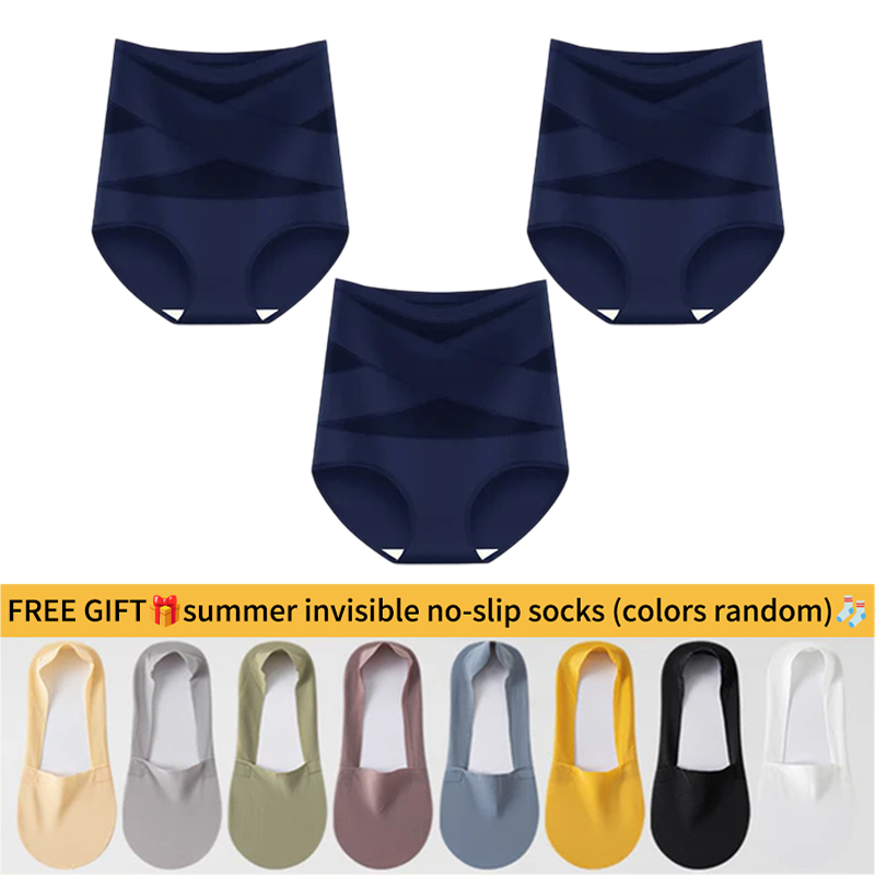 💖Last Day-Buy 1 Get 2 Packs💖Plus-Size High-Waist Cross Tummy Control Panties